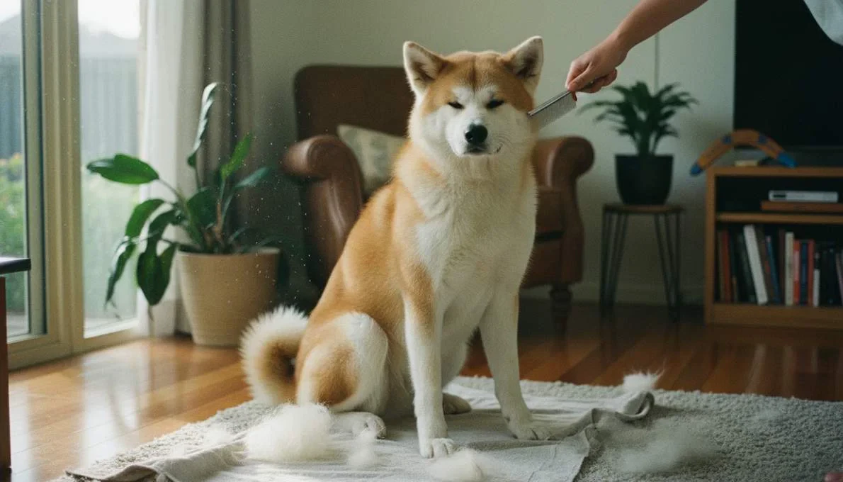 Akita Inu Grooming Brushing