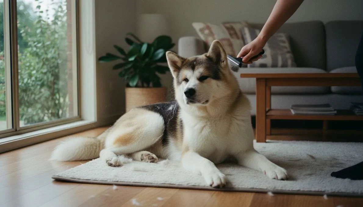 American Akita Grooming Brushing