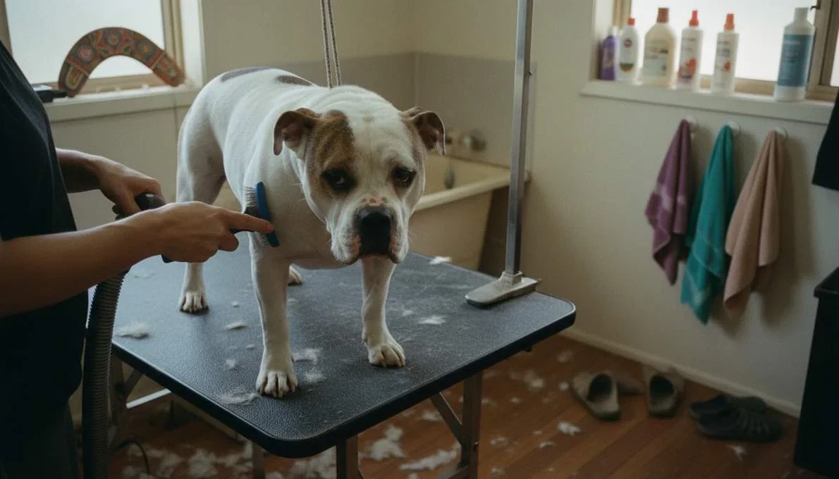 American Bulldog Grooming Brushing