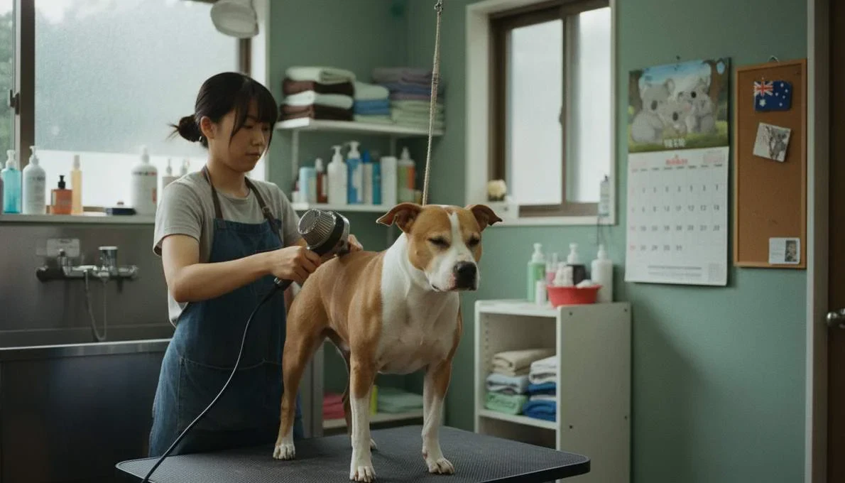American Staffordshire Terrier Grooming Brushing