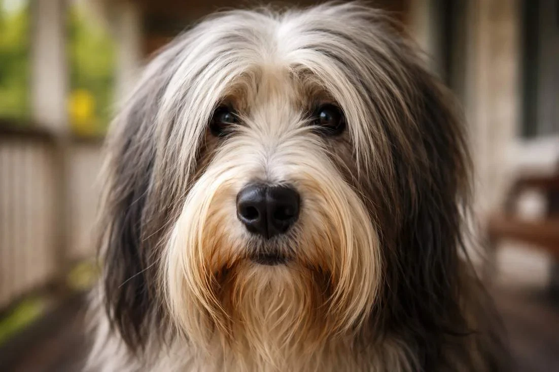 Bearded Collies Face Showing Expressive Eyes