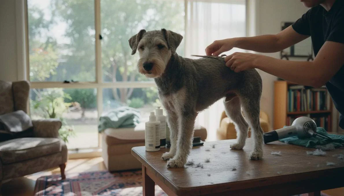 Bedlington Terrier Grooming Brushing