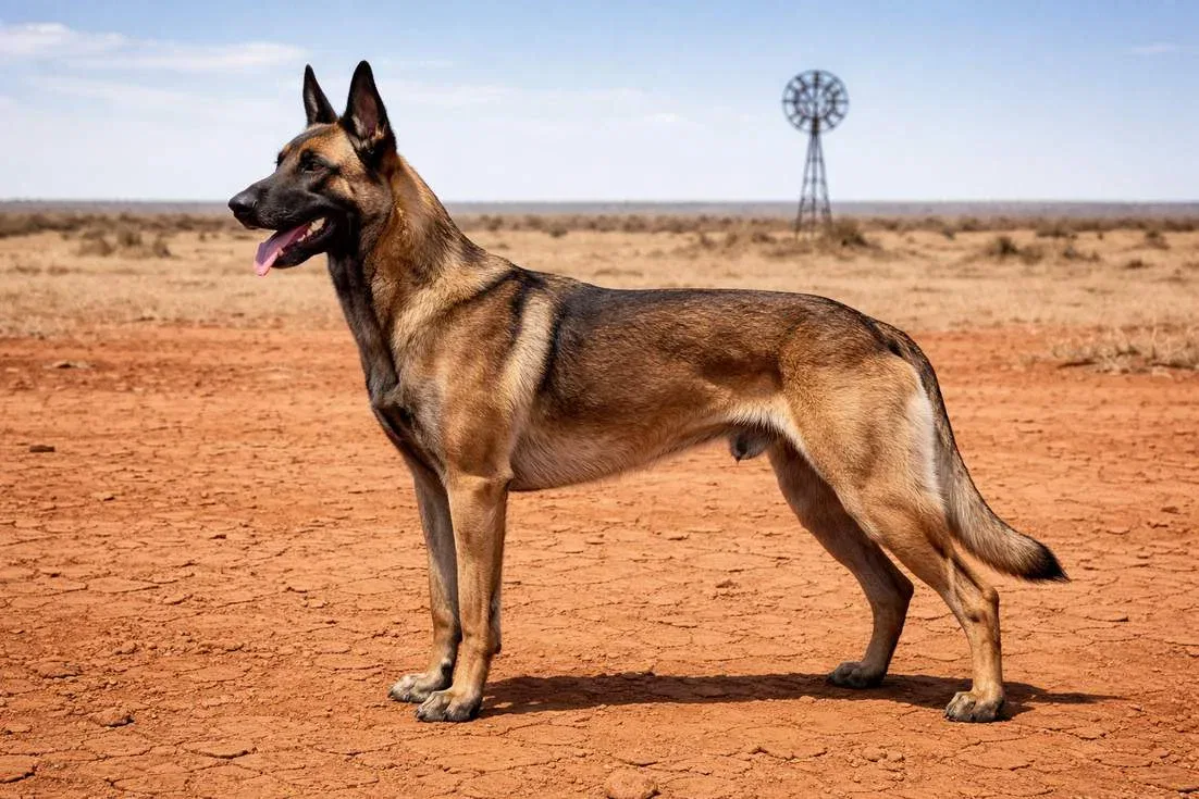 Belgian Malinois Full Body Side Profile
