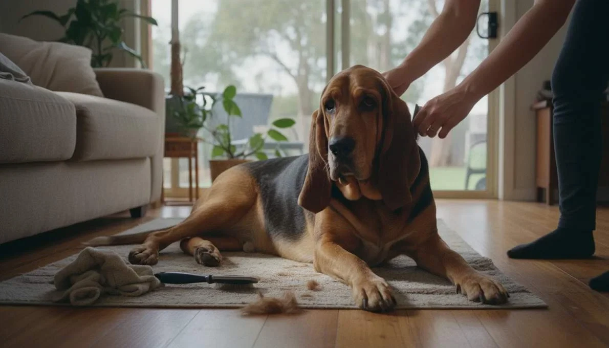 Bloodhound Grooming Brushing