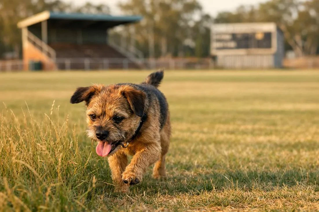 Border Terrier Trotting Back During Recall Training