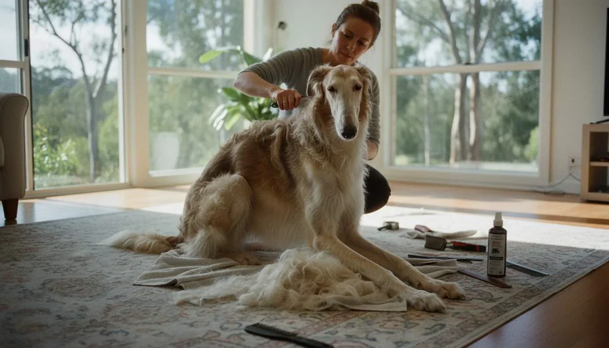 Borzoi Grooming Brushing