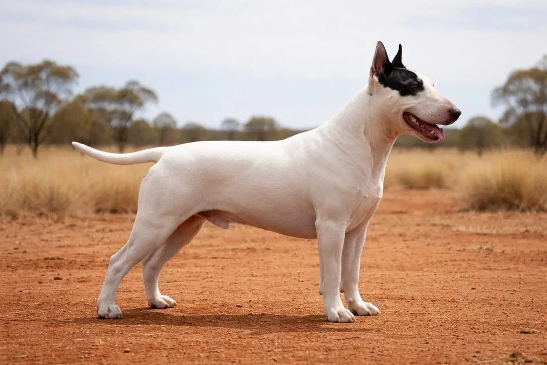 Bull Terrier Full Body Side Profile
