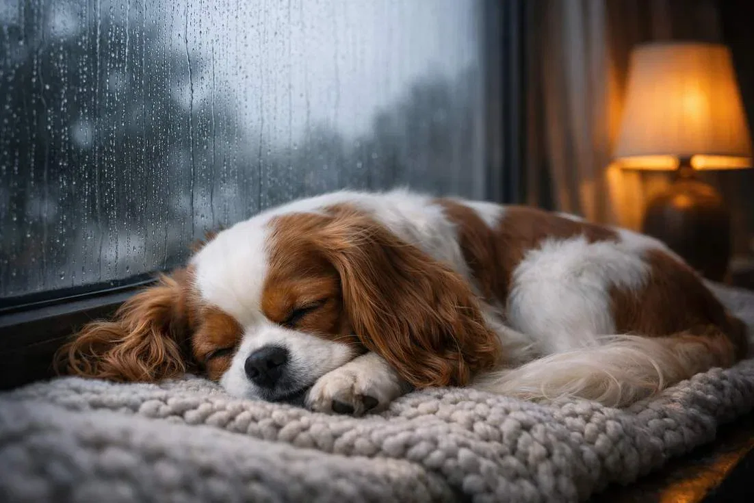 Cavalier King Charles Spaniel Sleeping Peacefully