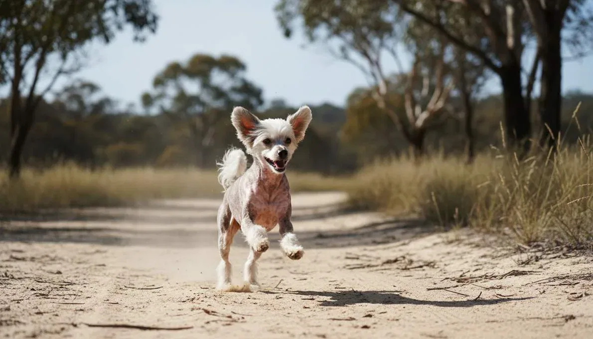 Chinese Crested Exercise Running