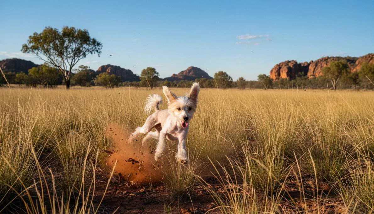 Chinese Crested Playing