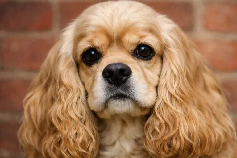 Close Up Of An American Cocker Spaniels Face Showing Round Eyes
