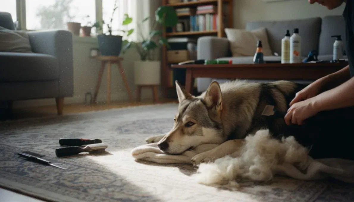 Czechoslovakian Wolfdog Grooming Brushing