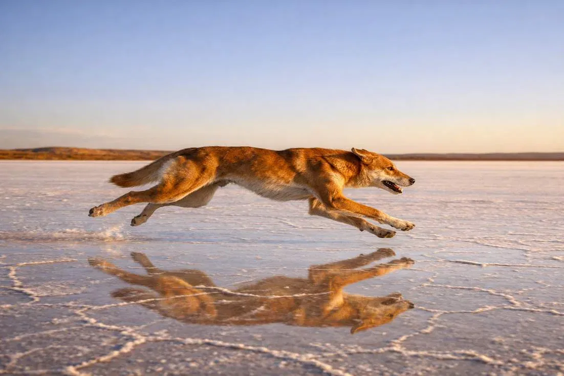 Dingo Running At Full Speed