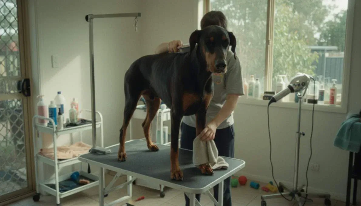 Dobermann Grooming Brushing