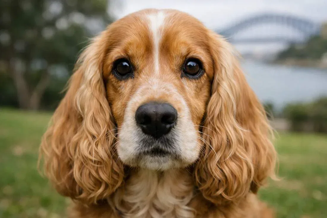 English Cocker Spaniels Face