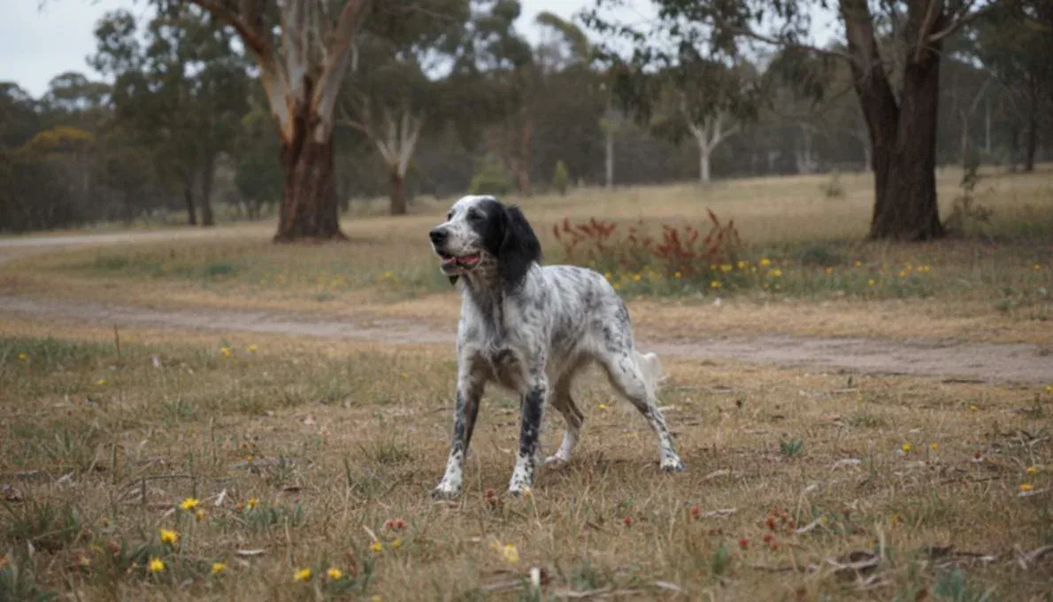 English Setter Training Sit