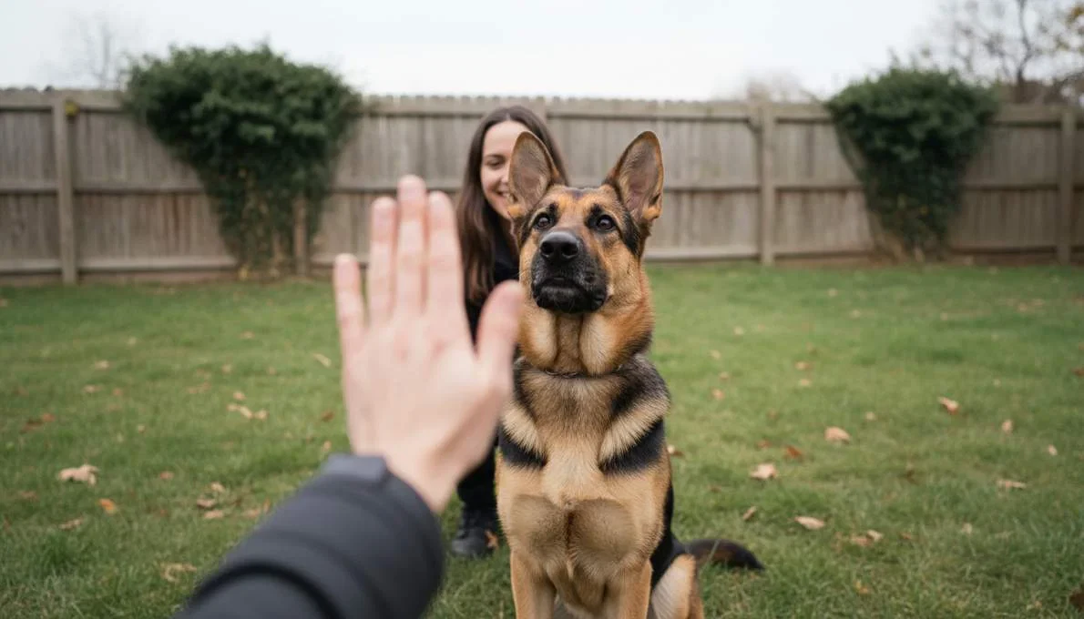 German Shepherd Training Sit