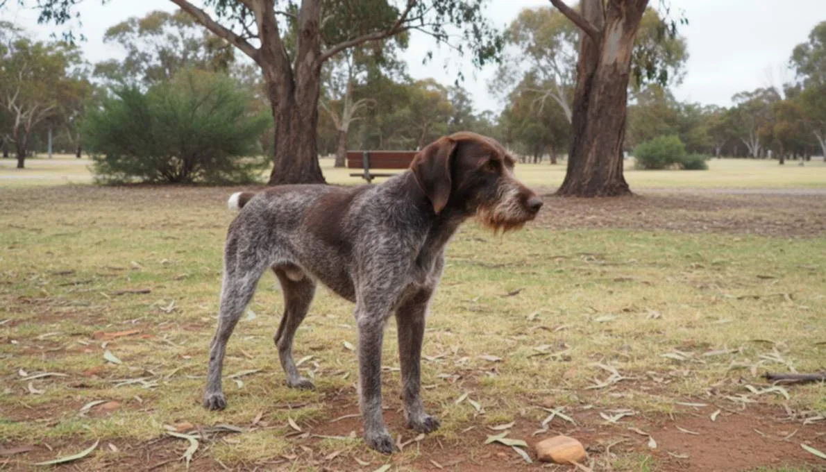 German Wirehaired Pointer Training Sit
