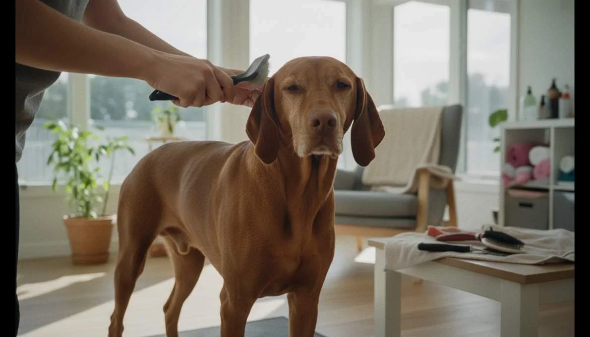 Hungarian Vizsla Grooming Brushing