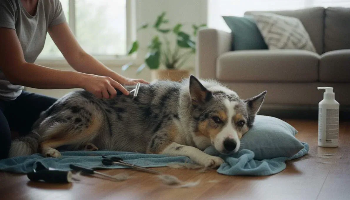 Koolie Grooming Brushing