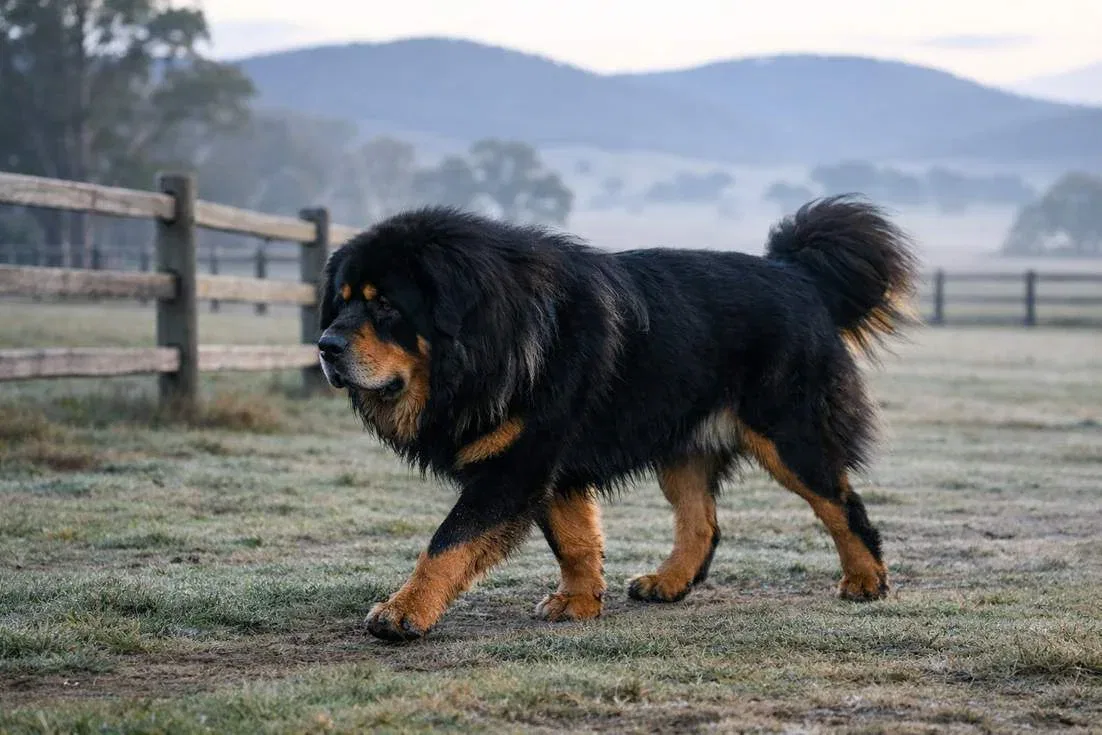 Tibetan Mastiff Patrolling Property Showing Moderate Exercise Needs