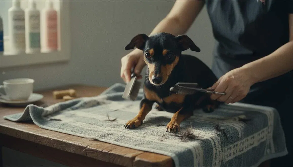 English Toy Terrier Grooming Brushing