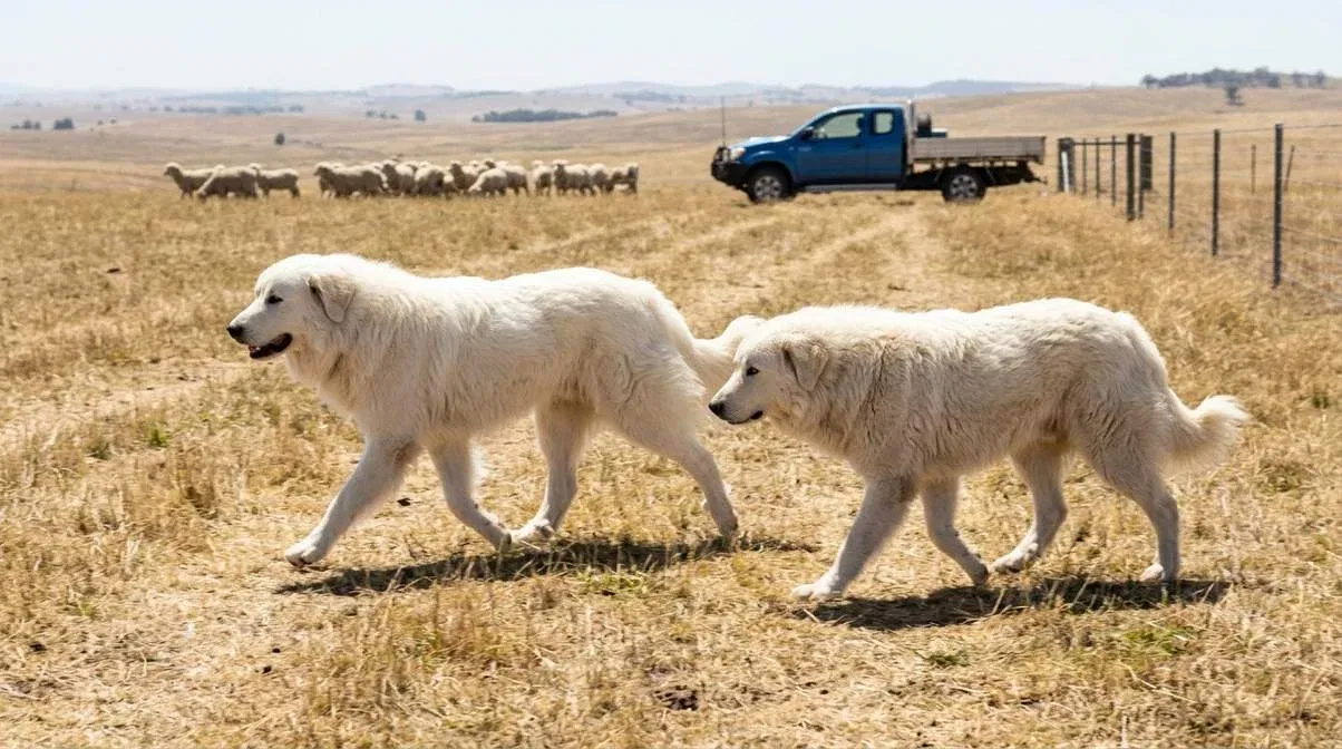great-pyrenees-vs-maremma-sheepdog-walking Great Pyrenees Vs Maremma Sheepdog Walking