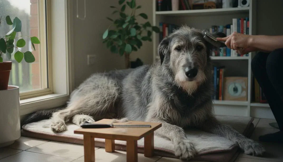 Irish Wolfhound Grooming Brushing