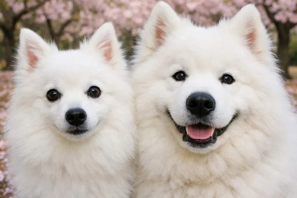 Home 2 Japanese Spitz With Samoyed