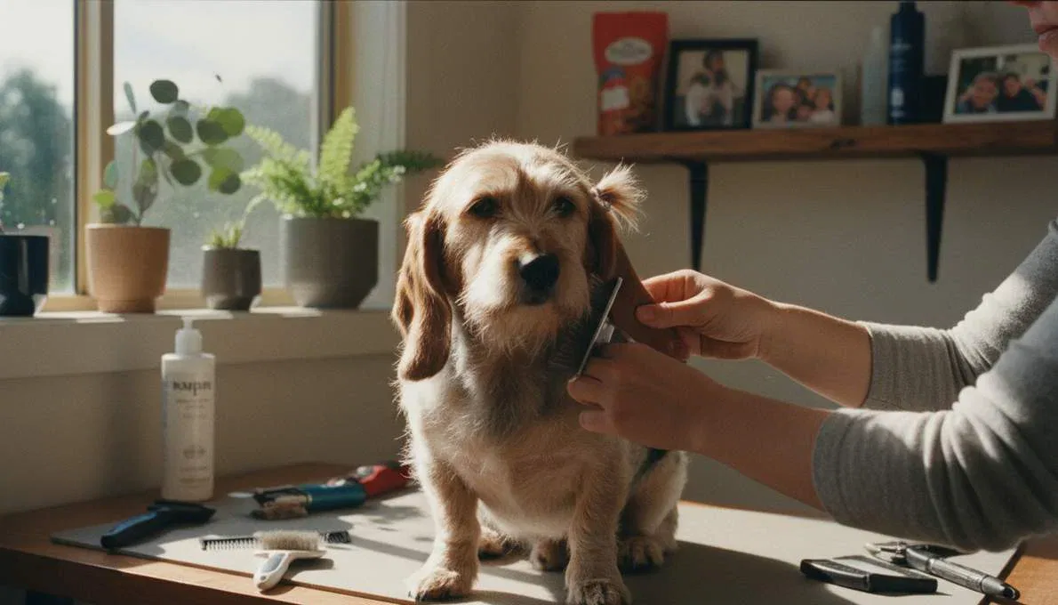 Petit Basset Griffon Vendyen Grooming Brushing
