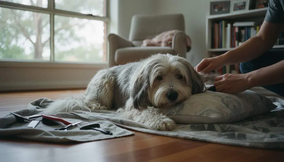 Polish Lowland Sheepdog Grooming Brushing