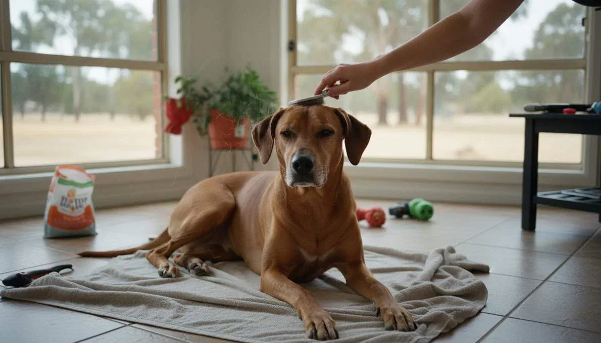 Rhodesian Ridgeback Grooming Brushing