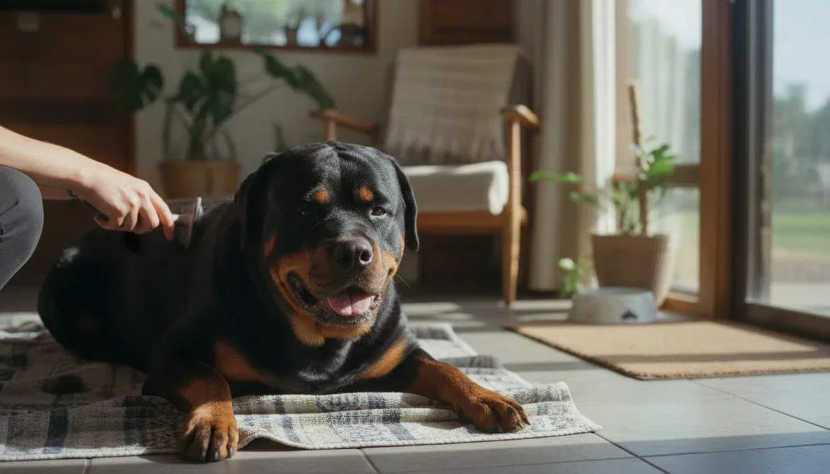 Rottweiler Grooming Brushing