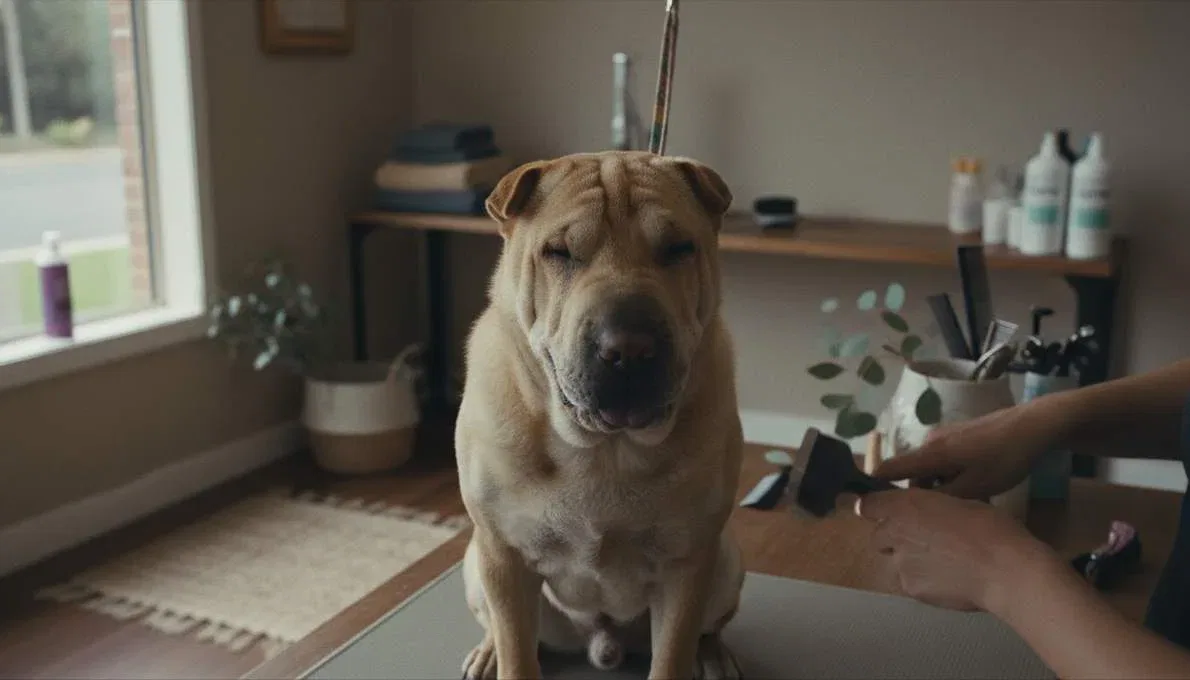 Shar Pei Grooming Brushing