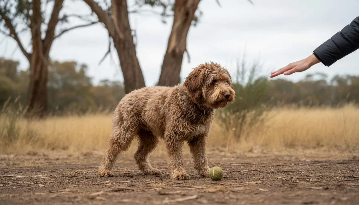 Spanish Water Dog Training Sit