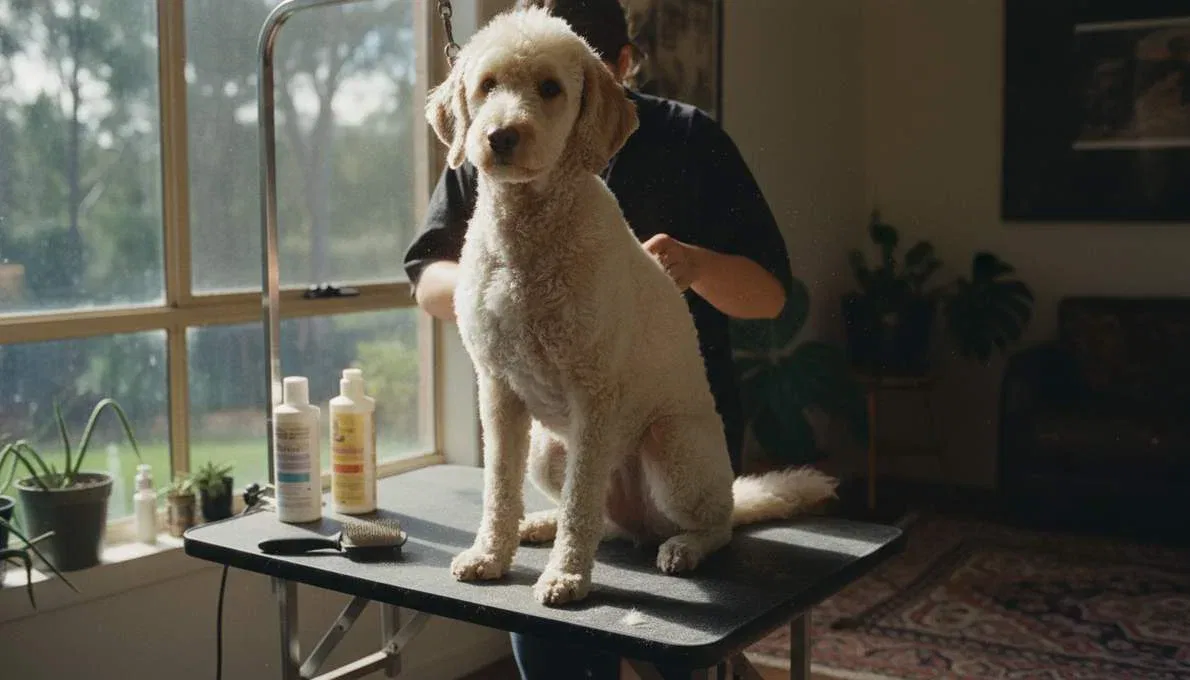 Standard Poodle Grooming Brushing