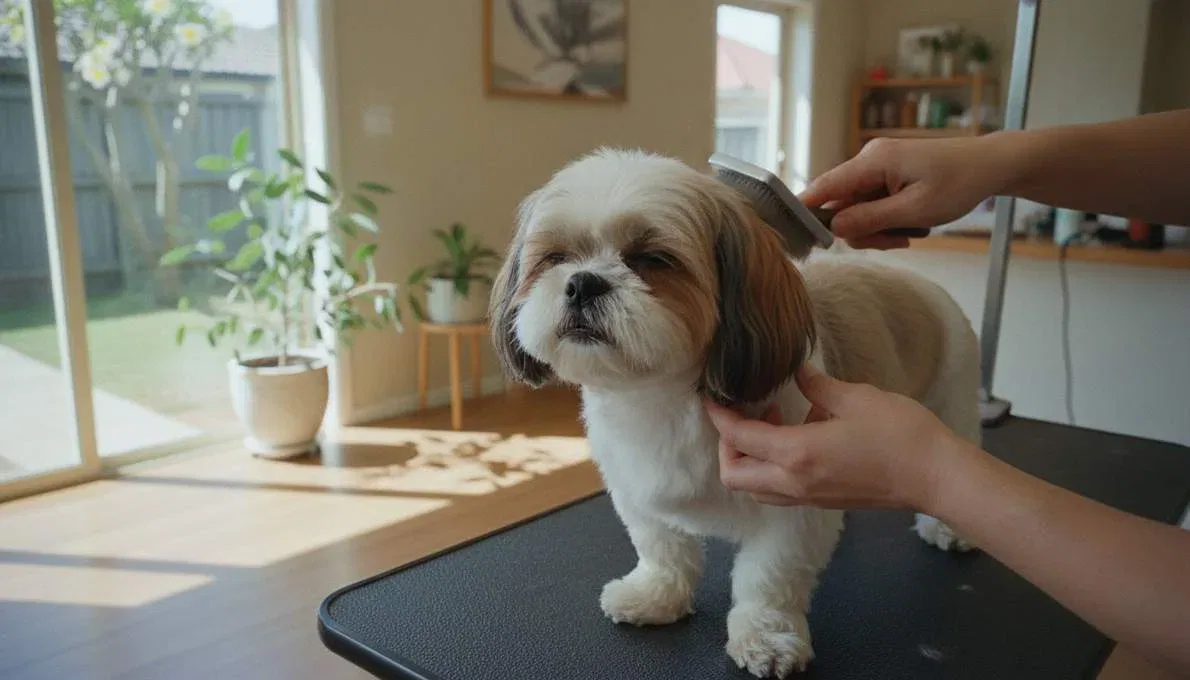 Teacup Shih Tzu Grooming Brushing