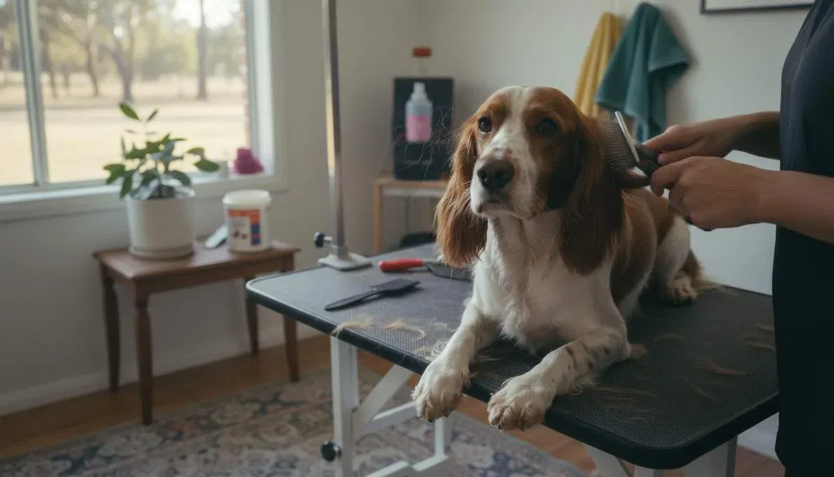 Welsh Springer Spaniel Grooming Brushing