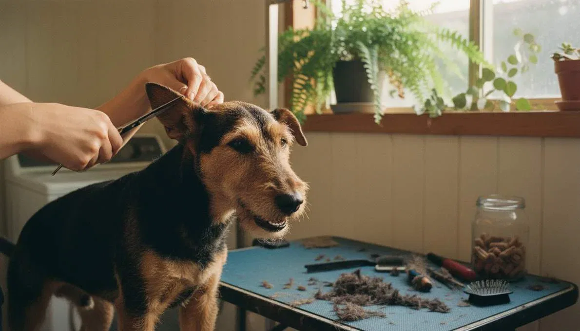Welsh Terrier Grooming Brushing