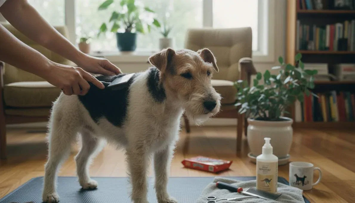 Wire Fox Terrier Grooming Brushing