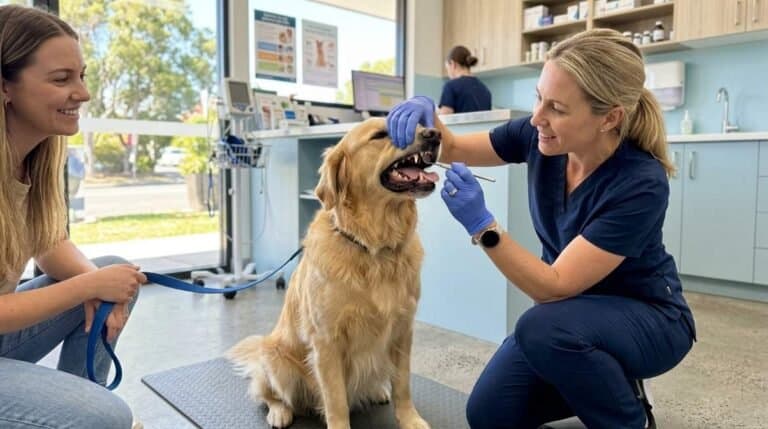 Veterinarian Checking Dog Teeths