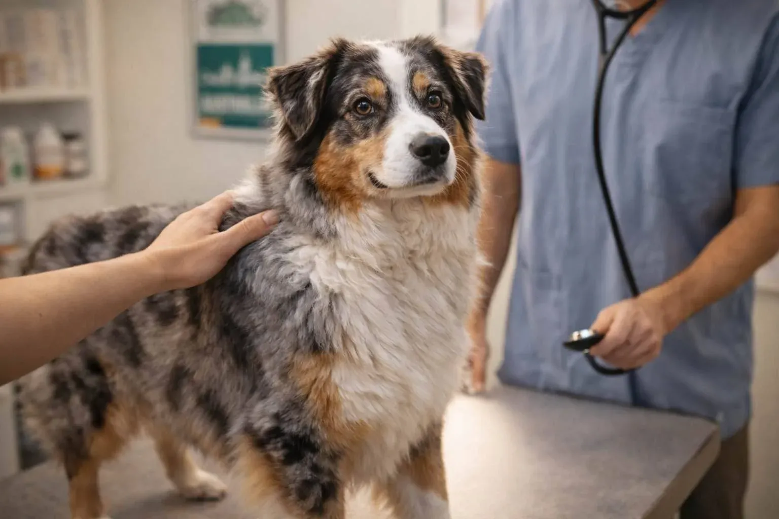 australian shepherd vet checkup