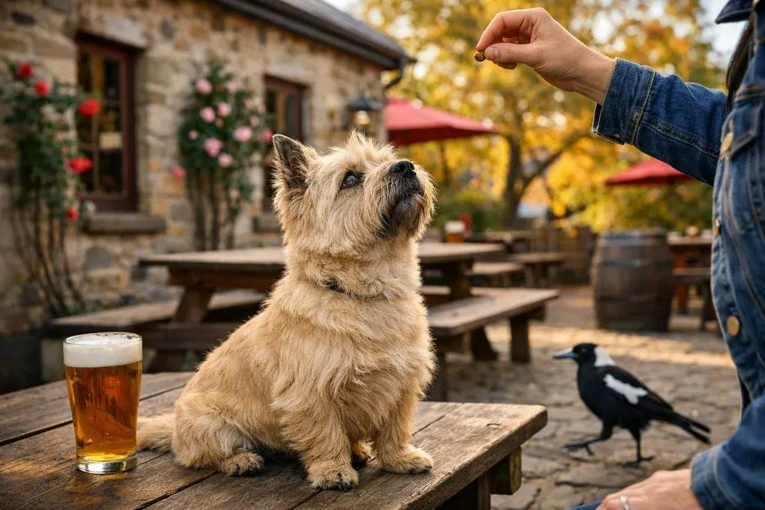 Cairn Terrier Wheaten Coat Training At Hahndorf Pub Adelaide Hills