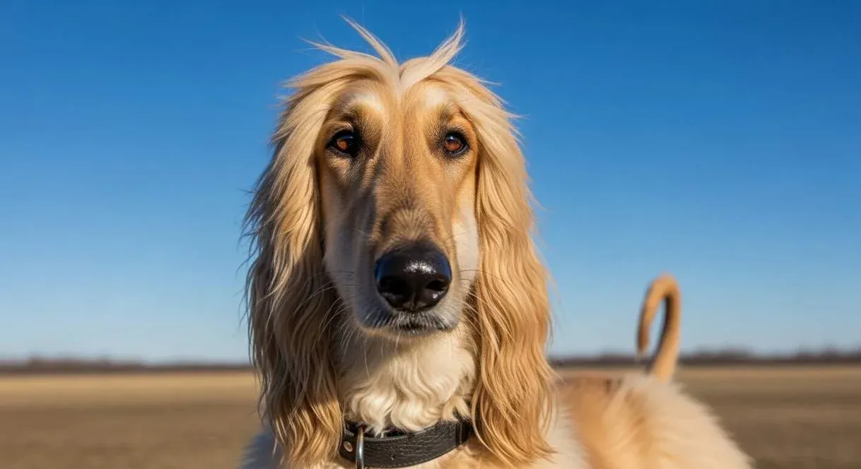 Afghan Hound Face Image