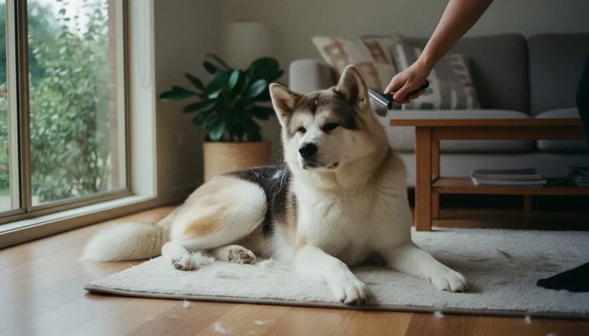 American Akita Grooming Brushing