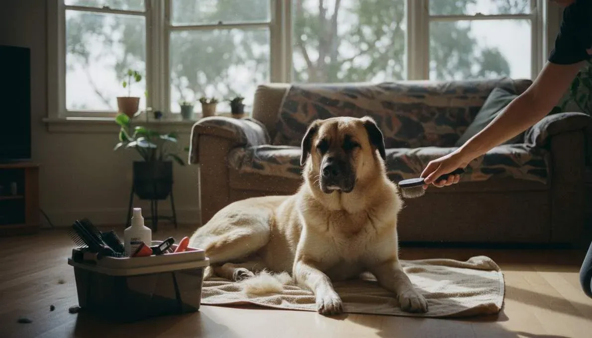 Anatolian Shepherd Grooming Brushing