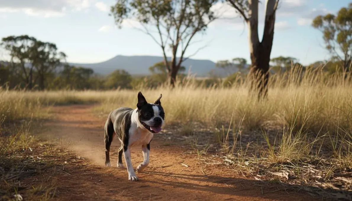 Boston Terrier Exercise Running