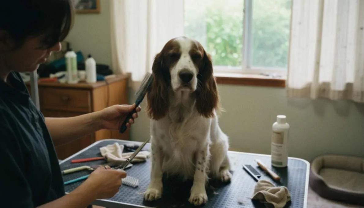 English Springer Spaniel Grooming Brushing