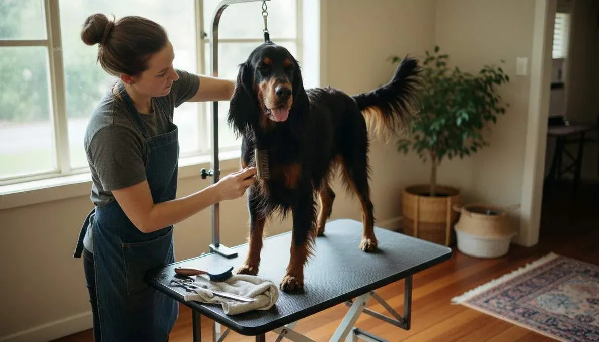 Gordon Setter Grooming Brushing