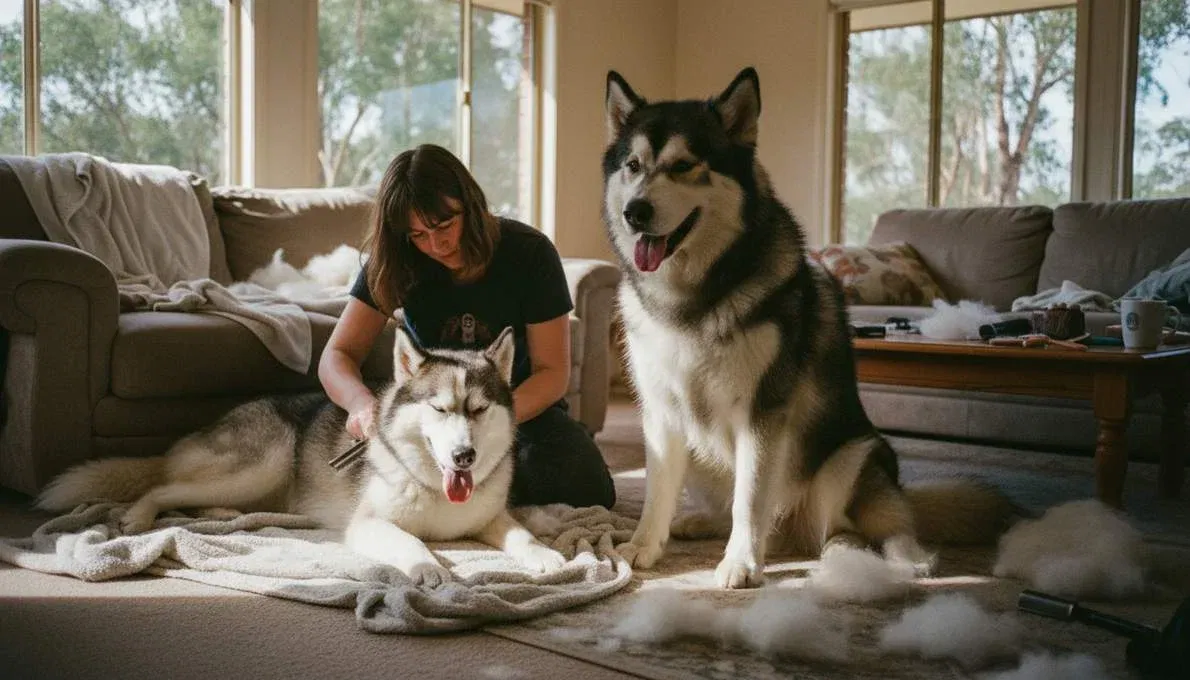 Alaskan Husky Vs Alaskan Malamute Grooming Brushin